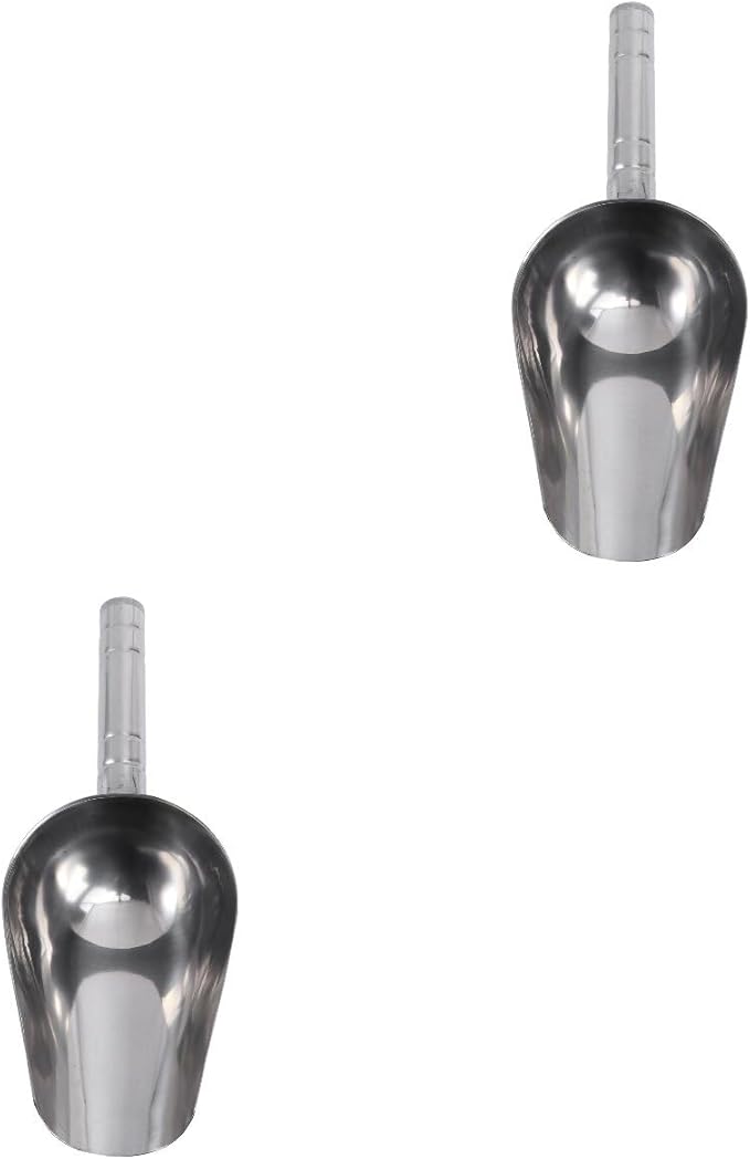 POPETPOP 2pcs Ice Scoop Pet Feeding Scoop s Quart Metal Feed 1 Cup Hand Stainless Steel Aluminum Dog Feeding Shovel Dog Treat Food Durable