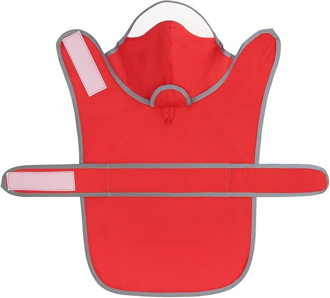 HDE Dog Raincoat with Clear Hood Rain Jacket Poncho for Small Medium Large Dogs Red - S