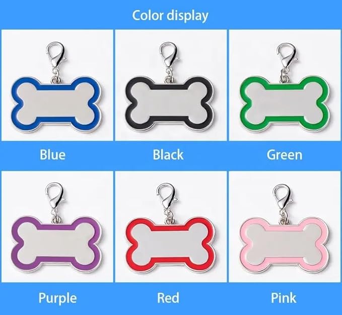Personalized Dog ID Tags - Laser Engraved, Bone-Shaped, Large: Orange