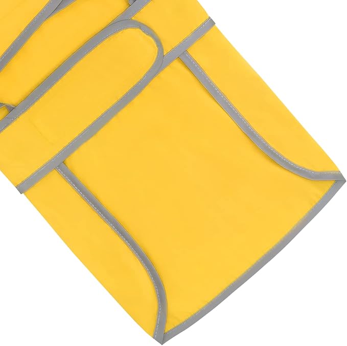 HDE Dog Raincoat with Clear Hood Rain Jacket Poncho for Small Medium Large Dogs Yellow - M