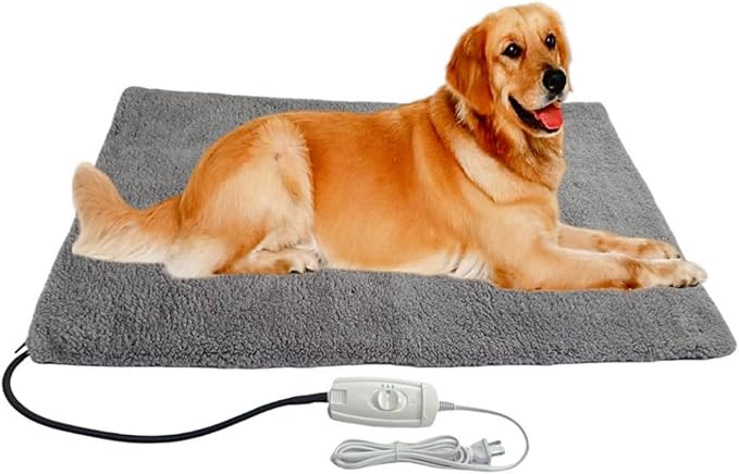 Cover for Heated Dog Bed Replaceable,Machine Washable Cover for Dog Heating Pad,A Replaceable Bag for Pet Heating Pad,Replacement Set for Heated Cat Bed,55 x 88 CM,22 x 35 Inches