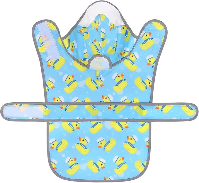 HDE Dog Raincoat with Clear Hood Rain Jacket Poncho for Small Medium Large Dogs Sailor Ducks Blue - XXL