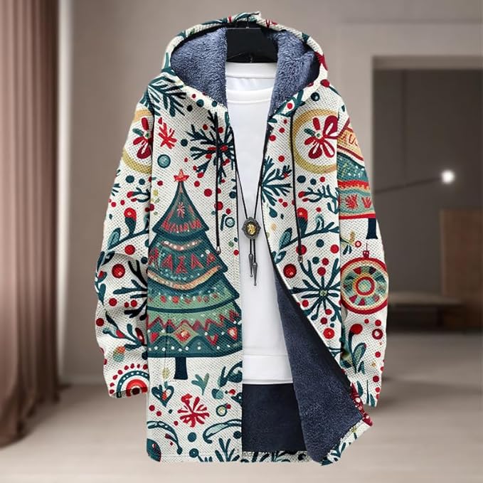 Oversized Full Zip Hoodie for Men Sherpa Fleece Lined Jacket with Hood Soft Warm Winter Coat with Pockets
