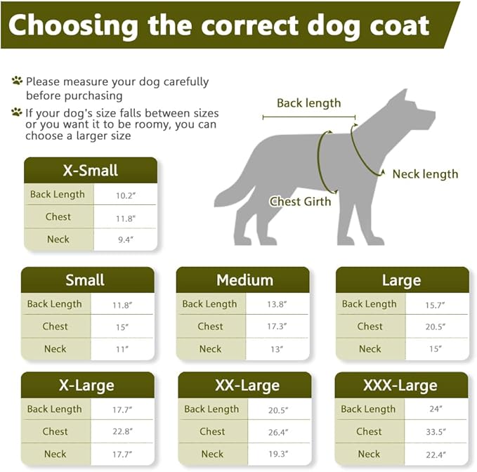 Fleece Hoodie, Windproof Waterproof Coat, Winter Warm Jacket, Cold Weather Pet Apparel Clothes Vest for Small Medium Large Dogs (L, Green)