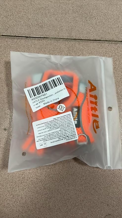 AIITLE Dog Harness, Summer No-Pull Cat Harness with a Leash, Adjustable Reflective Dog Vest, Cat Harness Escape Proof, Outdoor Walking, Camping for Extra Small Dogs and House Cats Orange XXXS