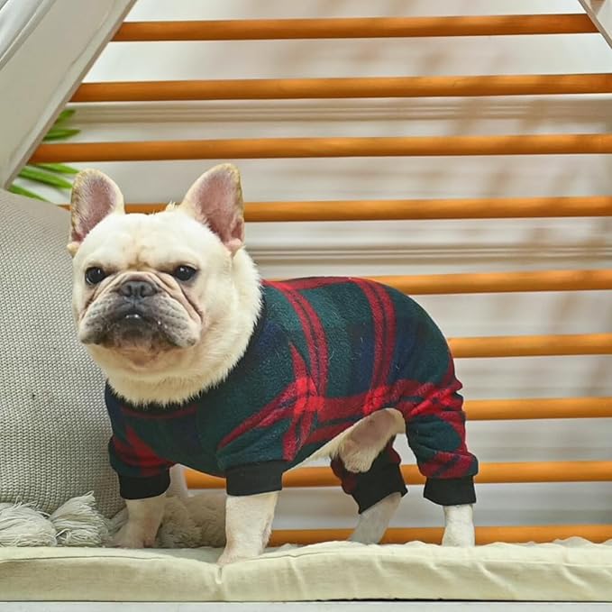SCENEREAL Dog Pajamas for Small Medium Large Dogs Soft Pet Sweater Clothes Warm Puppy Onesie Outfits for Doggie Winter Christmas - Dog Jammies Pjs