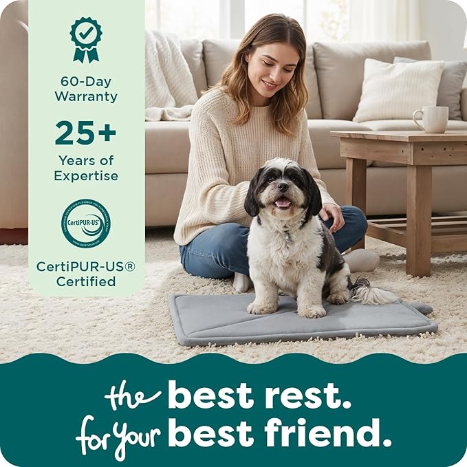 Furhaven ThermaNAP Self-Warming Cat Bed for Indoor Cats & Small Dogs, Washable & Reflects Body Heat - Quilted Faux Fur Reflective Bed Mat - Gray, Small