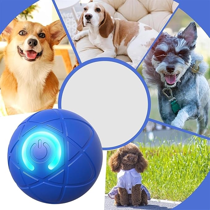 Orange and Blue Dog Toy Ball, Vibrating and Automatic Moving,Vibrating Ball for Dogs, Automatic Moving Toy, Shaky Dog for/Small/Medium/Large Dogs 