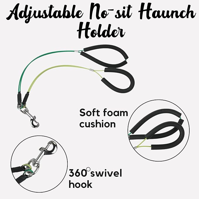 Foldable Dog Grooming Arm with Clamp & Pet Grooming Table Accessories - Adjustable Height 20"-35" with No-Sit Holder, Grooming Restraint for Small, Medium Dogs at Home or Salon