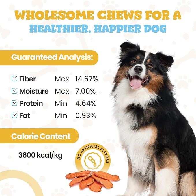 hotspot pets Dehydrated Sweet Potato Dog Treats (2 Pound Bag)- All Natural Rawhide Free, Grain-Free, & High in Fiber- Ideal for Small to Large Dogs - Perfect Dog Chews for Training, or Treat