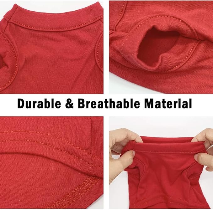 Dog Shirts Pet Clothes Blank Clothing, 3pcs Puppy Vest T-Shirt Sleeveless Costumes, Doggy Soft and Breathable Apparel Outfits for Small Extra Small Medium Dogs and Cats