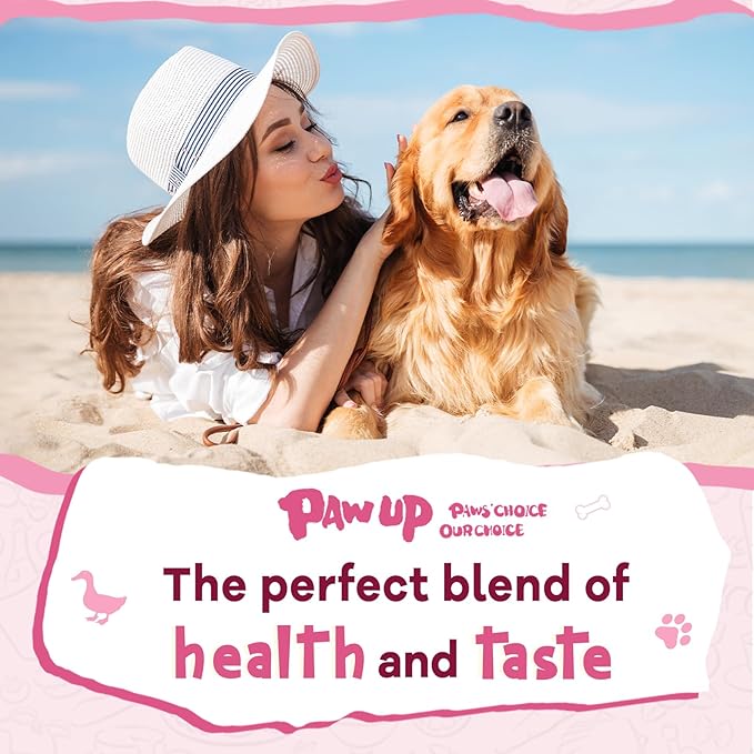 PAWUP Duck Dog Treats, Calcium Bones Chews, Rawhide Free, Natural Snacks for Samll Dog w/Taurine,12.5 oz
