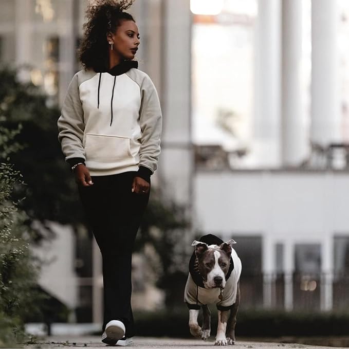 Spark Paws Dog Hoodie – Premium Dog Sweater for Small, Medium, and Large Dogs | Warm Outfits for French Bulldogs, Pitbull, Puppy, Winter Jacket Alternative - Olive Cream - 4XL