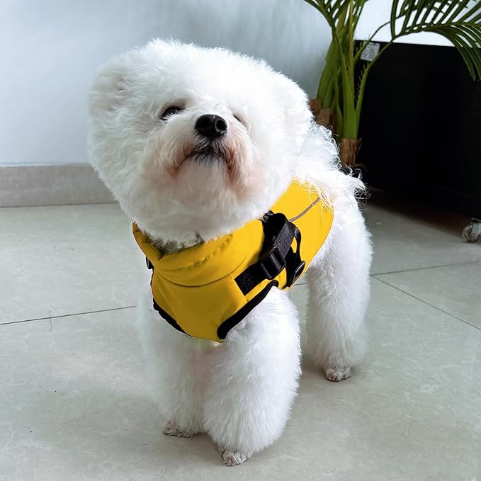 Dog Winter Coat Reflective Water-Resistant Jacket, Fleece Lined Windproof Puppy Coat with Back Zipper & D-Ring, Cold Weather Dog Coats for Small Medium Large Dogs (XXL, Orange)