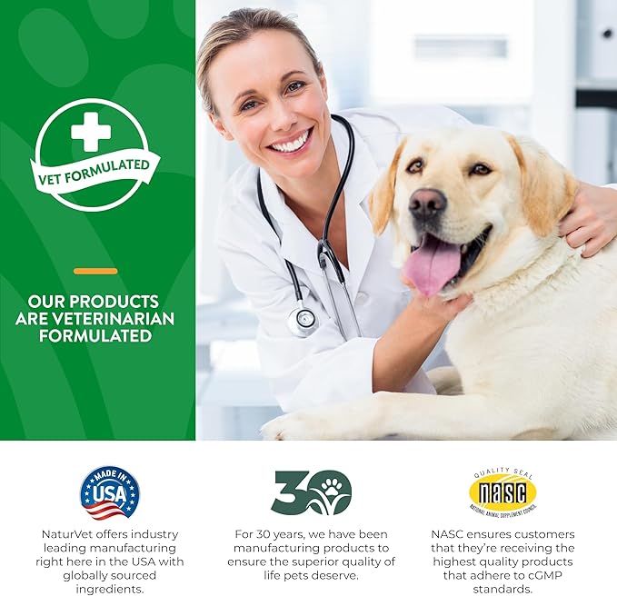 NaturVet – Advanced Probiotics & Enzymes - Plus Vet Strength PB6 Probiotic | Supports and Balances Pets with Sensitive Stomachs & Digestive Issues | for Dogs & Cats (8 oz)