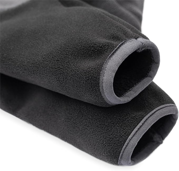 Fleece Dog Coat for Small Medium Dog,Pullover Pajamas Jumpsuit Bodysuit Puppy Coats with Legs, Pet Windproof Warm Cold Weather Jacket Full Body Vest Cozy Snowsuit Outfit Clothes (Black, XL)