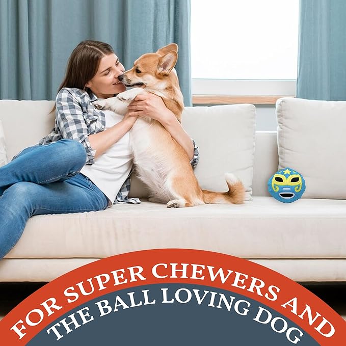 Flourish Pets 2 in 1 Multi-Layer Chew Toy for Active Dogs | Non-Toxic BPA Free Double Stitched Soft Fabric Exterior Dog Toys | Long-Lasting Dog Plush Toys β Lachador 3.5"