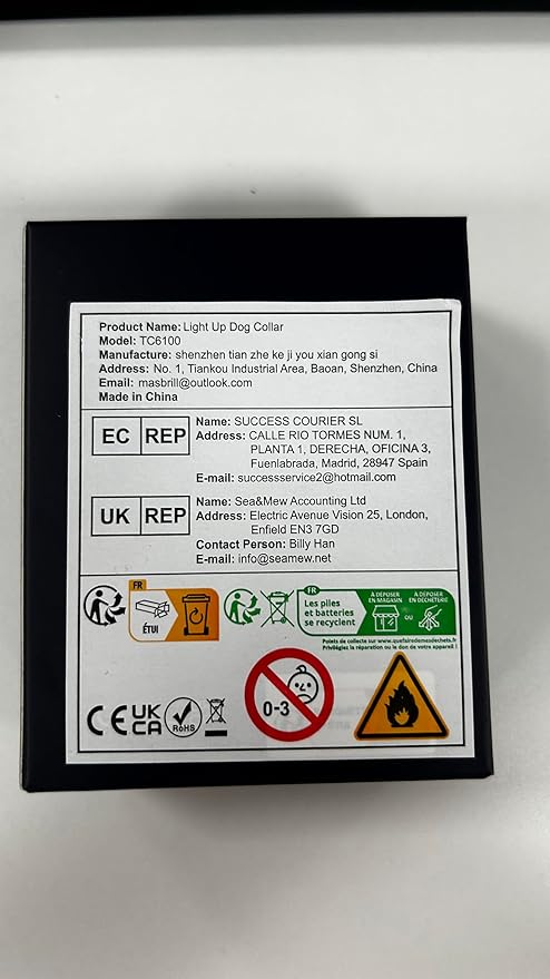 MASBRILL Light Up Dog Collars - LED Dog Collar Rechargeable Lighted Dog Collars for Night Resistant-Water Glow Dog Collar