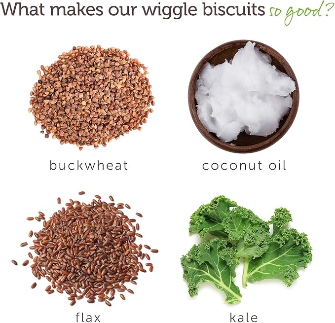 V-dog Soft and Chewy Vegan Wiggle Dog Biscuits - Bundle (Natural Peanut Butter & Blueberry Flavor Superfoods) | All Natural - Made in The USA