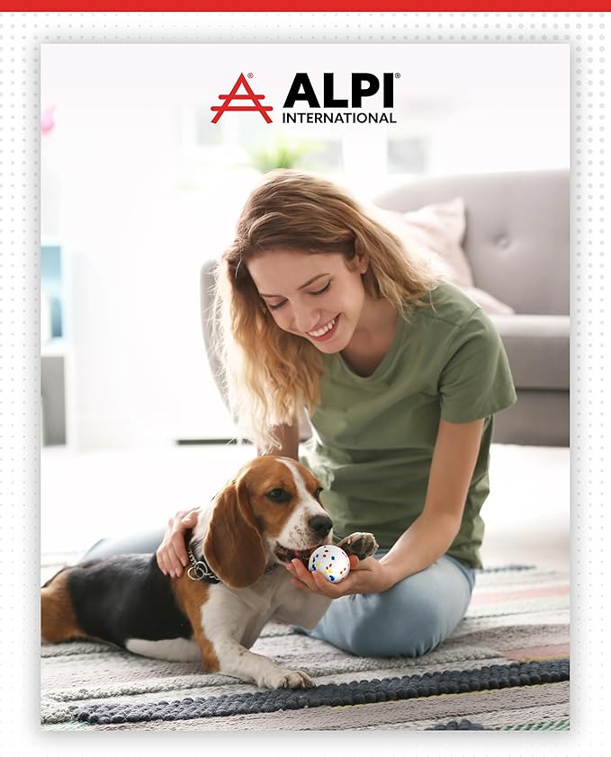 ALPI Chomp Ball - Durable Chew Toys for Dogs & Other Pets - Stimulating Dog Toys for Aggressive Chewers - Soft Dog Chews - 3-Pack, White
