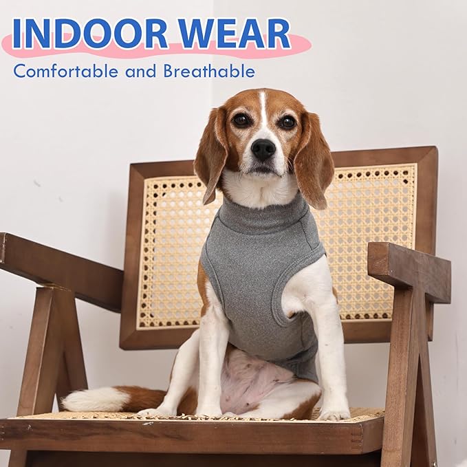 Dog Fleece Vest - Grey, M - Pullover Warm Sweater | Stretchable Sweatshirt Small Dogs Boy, Lightweight Winter Jacket Keep Warm, Mini Dachshund