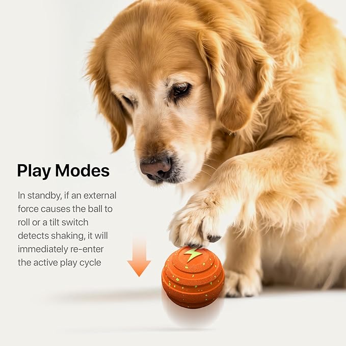 Interactive Dog Toys Balls Moving - Smart Automatic Bouncing Interactive Dog Ball, Durable Pet-Safe E-TPU, IPX7 Waterproof, Anti Boredom Dog Toys to Keep Them Busy for Large and Small Dogs (2 Pack)