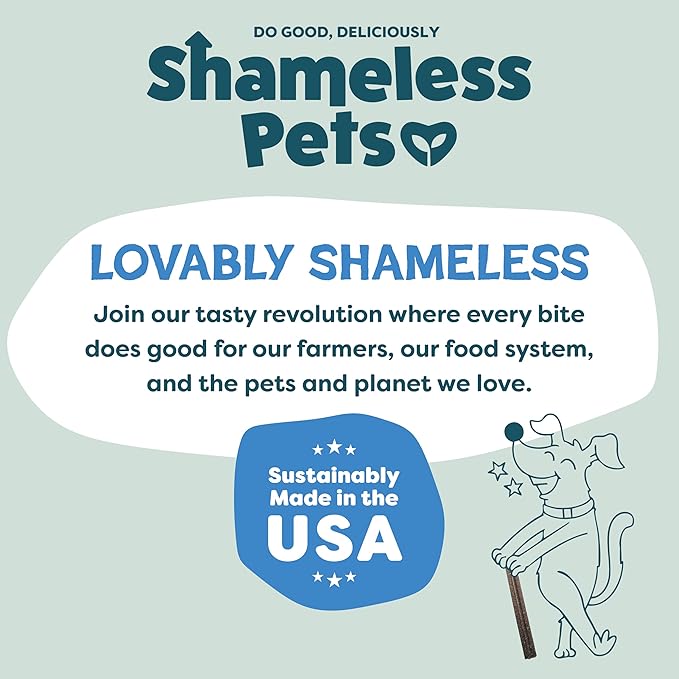 Shameless Pets Toothberry Dental Chews for Dogs – Natural Dog Dental Sticks for Fresh Breath, Teeth Cleaning & Removes Tartar, Grain-Free Dog Treats, No Corn or Soy, 32 Sticks