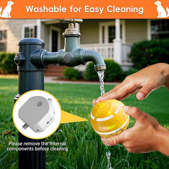 Interactive Dog Toy, Smart Interactive Dog Ball Remote Control, Automatic Moving, Bouncing, Vibrating Pet Toys for Medium Large Dogs, Safe Material, Rechargeable and Waterproof