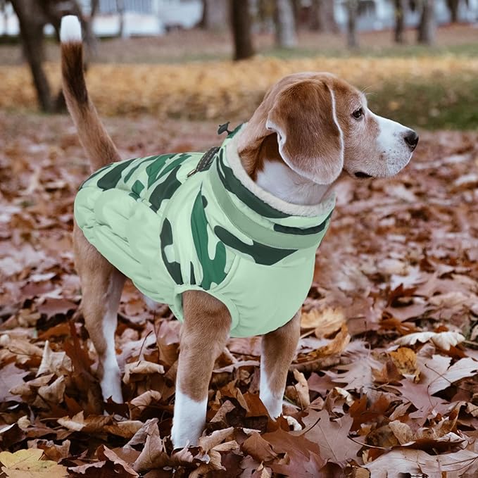 Lelepet Warm Dog Winter Coat Dog Coats for Large Dogs Waterproof Dogs Jacket with Harness Built in Reflective Cold Weather Coats Windproof Zip-Up Winter Fleece Vest Snowsuit Boxer Labrador XL