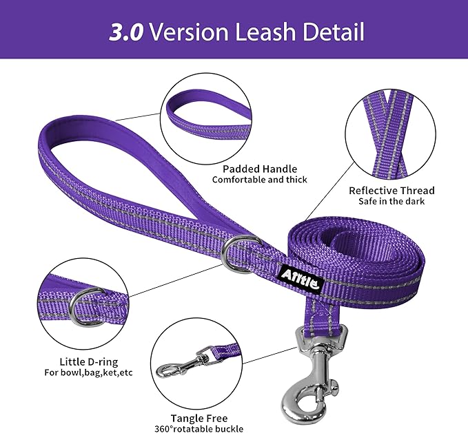 AIITLE Dog Harness, Summer No-Pull Cat Harness with a Leash, Adjustable Reflective Dog Vest, Cat Harness Escape Proof, Outdoor Walking, Camping for Extra Small Dogs and House Cats Pure Purple XXXS