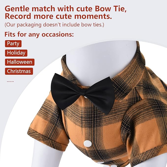 Koneseve Dog Shirt Plaid Dog Clothes for Medium Large Dogs Boy Girl Soft Pet T-Shirts Breathable Outfit Adorable Costume Grid Clothing Birthday Thanksgiving Christmas Sweater Apparel (Yellow; 4XL)