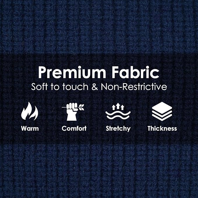 Great Dane Dog Sweater XXXXXL, Warm Turtleneck Dog Sweater with Harness Hole, Stretchy Christmas Sweaters for Extra Large Dogs Boy Girl, Winter Warm Pet Clothes Holiday Outfit, NavyBlue 5XL