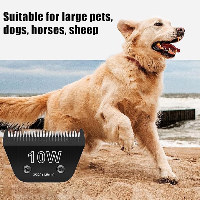 5PCS Wide Blades for Dog Grooming Blades Compatible with Andis Dog Clippers,Dog Clipper Blades Compatible with Oster A5,Wahl km10 Dog Clippers,Stainless-Steel Blade Sharp,Size:10W+30W+4FW+5FW+7FW