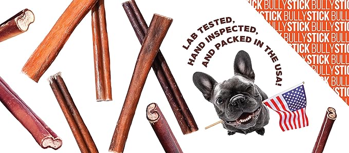 FOODIEPAWS 6 Inch Thin Bully Sticks for Dogs, 25 Pack Bulk | All Natural, Grass-Fed Beef | High Protein, Rawhide-Free & Fully Digestible Dog Chews | Long Lasting Dental Treats for Puppies & Small Dogs