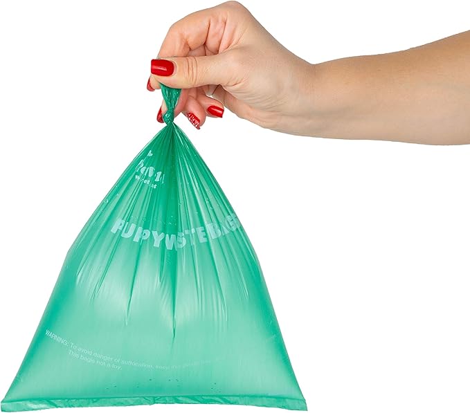 PETSWORLD Scented Dog Poop Bags, Biodegradable Waste Bags for Dogs with Dispenser and Leash Clip, Thick, Sturdy Leak-proof Poop Waste Bags, Odor Proof Bags in Cucumber Scent, 2000 Count Poop Bag Rolls