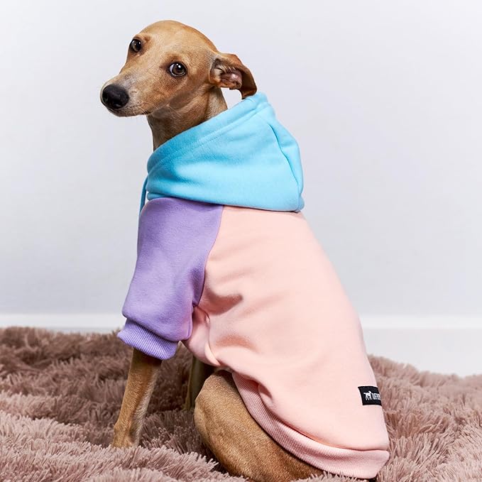 Tuff Pupper Dog Hoodie | Premium Quality 100% Organic Cotton | Ultra Soft Interior for Superior Comfort | Elastic Cuffs & Drawstring for Warmth | Stretch Fit Suitable for All Breeds (Pastel, XS)