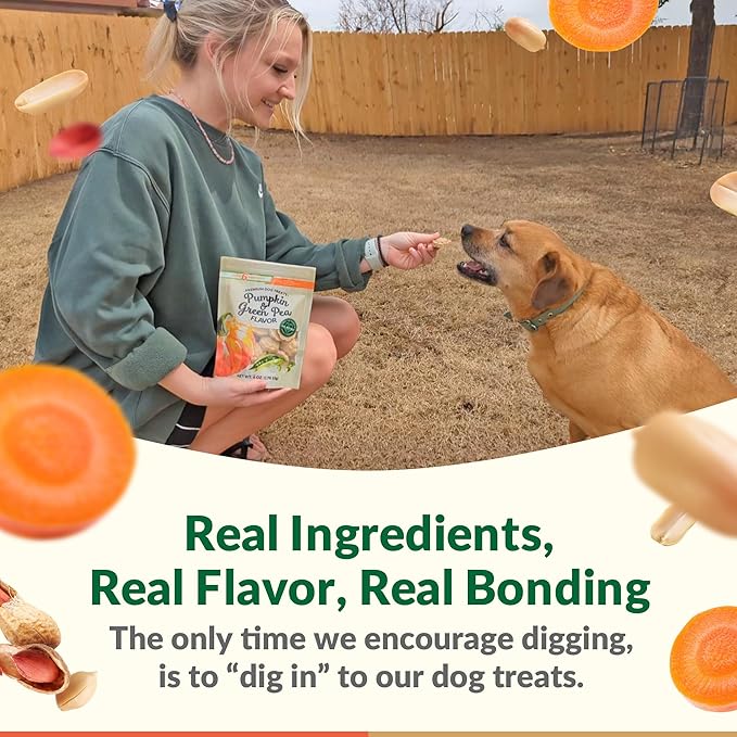 Dig Defence Premium Dog Treats - Carrot & Peanut Butter Gourmet Healthy Dog Treats, All-Natural Ingredients Training Treats for Dogs, 6-Pack