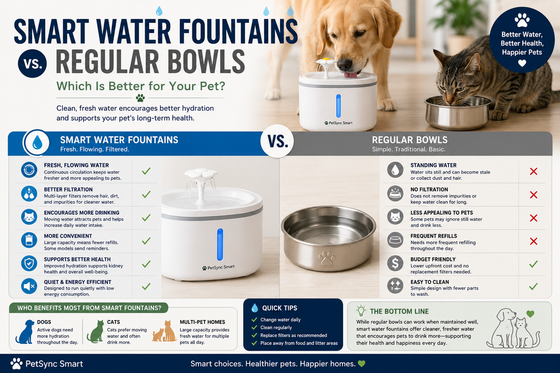 Smart Water Fountains vs. Regular Bowls: Which Is Better for Your Pet?