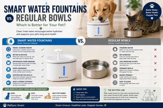 Smart Water Fountains vs. Regular Bowls: Which Is Better for Your Pet?