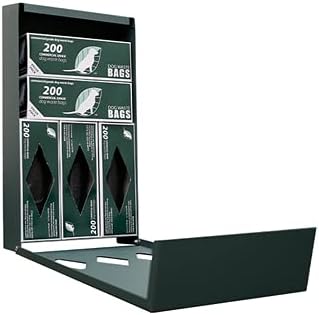 ZERO WASTE USA - Rust Proof Aluminum Dog Waste Dispenser - Free 400 Waste Roll Bags - 10-Year Warranty - Over 500k Sold in USA (Matte Green)