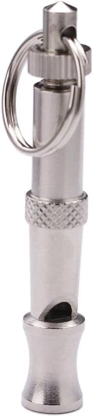 Silver Adjustable Ultrasonic Dog Whistle, Portable Whistle Pet Whistle Supersonic Whistle Dog Whistles for Pet Training, Dog Whistles, Training and Behavior Aids