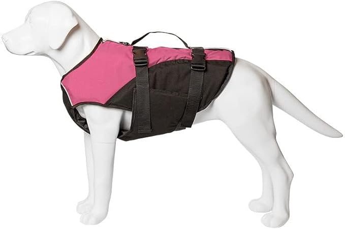 Stunt Puppy Float Doggy Life Jacket, Ergonomic Dog Life Vest for Swimming, Patented Design for Secure Fit, X-Large, Pink