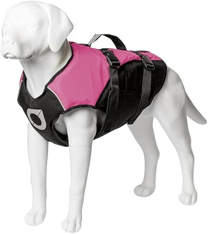 Stunt Puppy Float Doggy Life Jacket, Ergonomic Dog Life Vest for Swimming, Patented Design for Secure Fit, X-Large, Pink