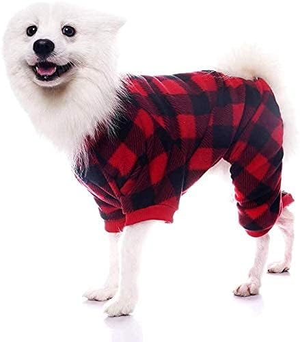 SCENEREAL Dog Pajamas for Small to Large Dogs Soft Pet Sweater Clothes Warm Puppy Onesie Outfits for Doggie Winter Christmas - Dog Jammies Pjs