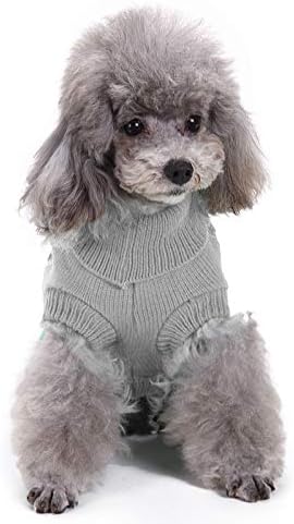 Dog Sweater for Small, Medium, Large Dogs - Warm Winter Turtleneck Pet Clothes for Cats and Puppies - Cute Classic Christmas Coat for Girls and Boys