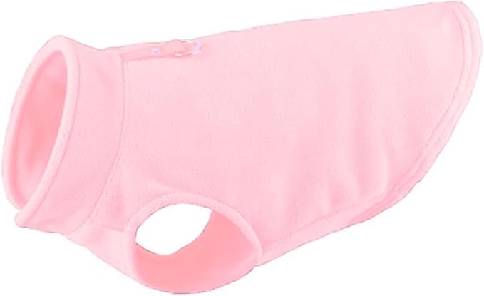 JACKO & CO - Fleece Vest Dog Sweater with Leash Ring - Soft, Warm & Lightweight Pullover Coat for Small & Medium Dogs, Puppies & Cats - Cozy Fall/Winter/Spring Pet Jacket (Pink Lemonade, XXL 25-35lbs)