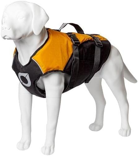 Stunt Puppy Float Doggy Life Jacket, Ergonomic Dog Life Vest for Swimming, Patented Design for Secure Fit, Medium, Mango