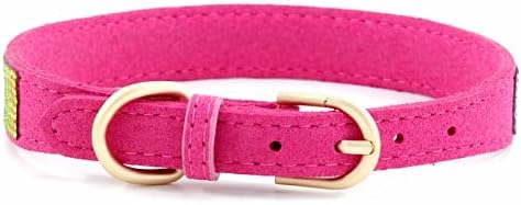 Serijoars Small Dog Collar with Rhinestone Crystal Diamond Colorful Bling Girl Puppy Cat Collars (XXS, Hot Pink2)