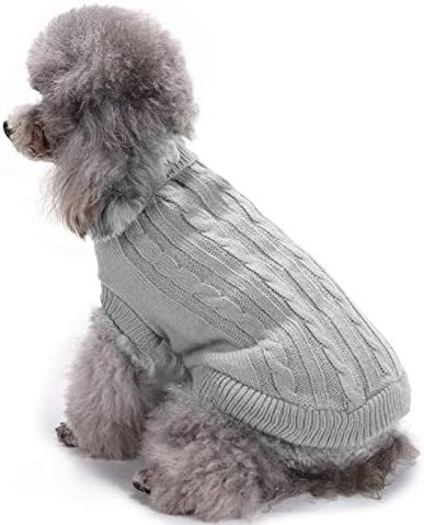 Dog Sweater - Warm Winter Classic Turtleneck Pet Clothes Coat for Puppies, Cats - Cute Christmas Sweaters for Girls Boys, XL