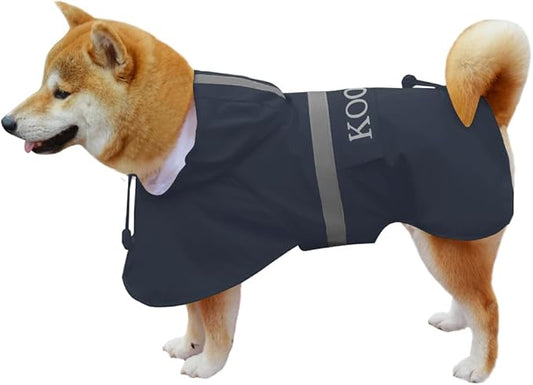 for Small to Medium Dog Raincoat Apparel Poncho Waterproof Dog Clothes Pet Jacket Dog Raincoats Jacket (Navy Blue,3XL) for Small to Medium Dogs